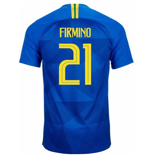 Camiseta Brasil 2ª Firmino 2018 Azul